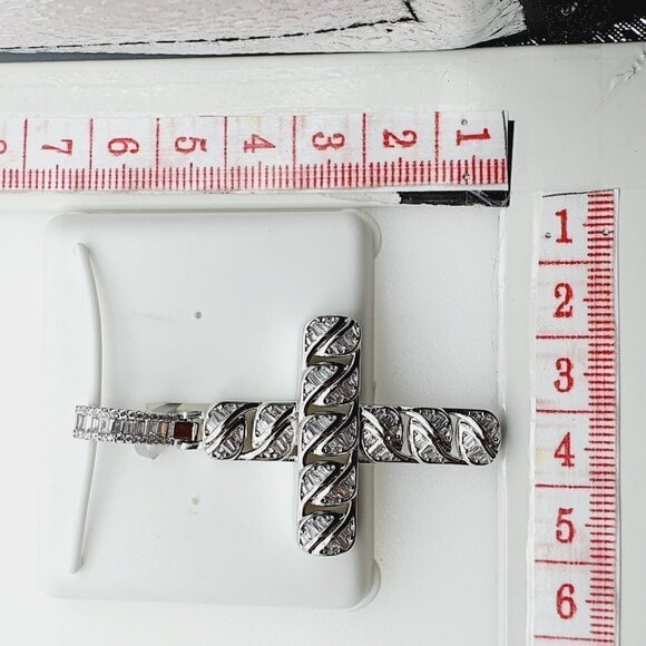 "925 Sterling Silver Plated CZ Pendant, EVBRS482 - Picture 10 of 10